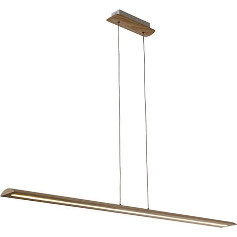 Lampe à suspension LED en bois clair 50W 3000K