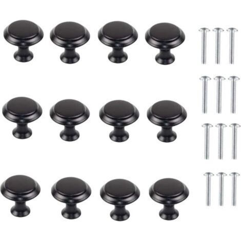 Boutons de Porte de Placard,12 Pièces Alliage d'aluminium Poignée de Meuble Cuisine Ronde en Forme de Champignon pour cuisine,armoire,placard,tiroir,chambre à coucher,meubles de salle de bains.