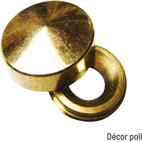 Itar – Cache vis conique 2 pièces – Laiton poli – Pour vis Ø12 mm – Vissage rapide en série – Usage professionnel