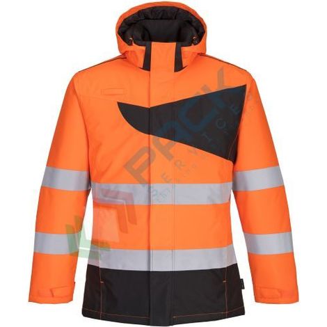 Parka invernale ad alta visibilità PW2 Arancione/Nero 4XL (1/2)