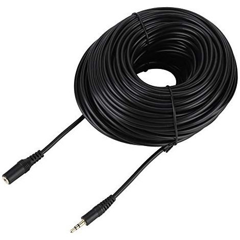Cavo audio Sonew da 30 m, cavo di prolunga ottico maschio-femmina, cavo jack AUX per cuffie stereo per smartphone (30 m)