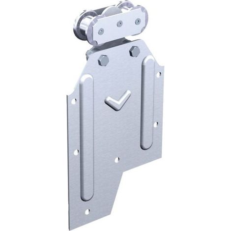 2 Supporto su filo Vis M16 Rulli in acciaio Supporto