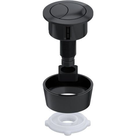 Kit de double bouton poussoir de chasse d'eau universel pour trou de couvercle de 20 mm, 40 mm, 50 mm, 60 mm (noir mat) (1/5)