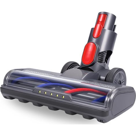 Dripl Bürste passend für Dyson V7/V8/V10/V11/V15 Staubsauger, Bodendüse mit 5 LED-Leuchten & Direktantrieb für Hartböden, Dyson Aufsatz mit flexiblem Drehgelenk & abnehmbarer Bürstenrolle (1/5)