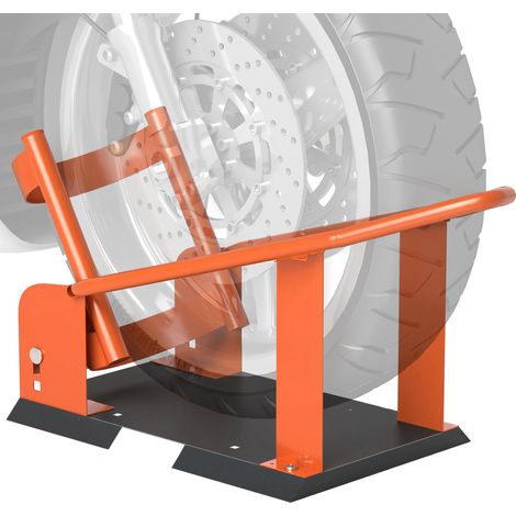 Support moto pour roue avant de 15 à 21 pouces (381 à 533,4 mm), bascule réglable, capacité de charge de 816,5 kg, orange