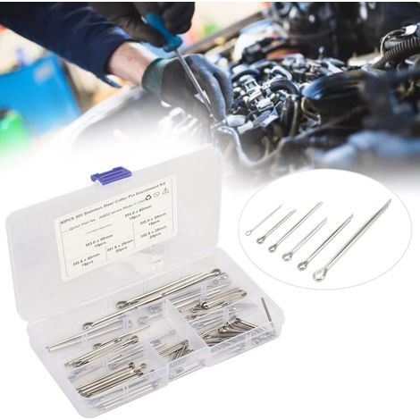 Kit de tri de goupilles fendues en acier inoxydable 304 (90 pièces, emballage à bulles inclus pour les envois ultérieurs) (1/5)