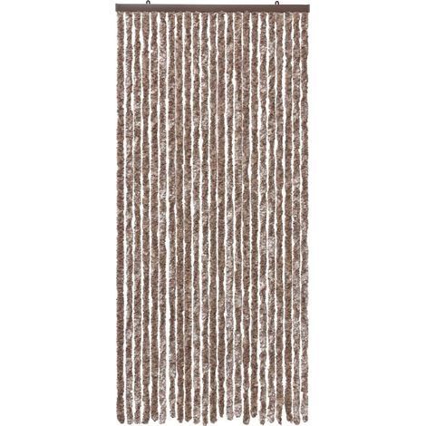 Emmevi Mv S.P.A. – Rideau de porte en chenille 120x230 cm – Protège du soleil et des insectes – Lavable en machine – 100% polypropylène