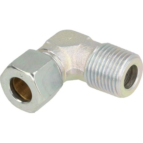 Raccord à visser coudé mâle 1/2'' x 12 mm avec filetage conique