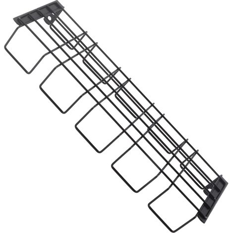 Schwarzer Tischkabelkorb aus Metall, 40 cm, kein Bohren erforderlich, großes Fassungsvermögen (1/5)