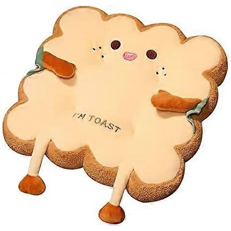 Toast Bread Coussin de chaise carr super doux pour chambre coucher, chaise de bureau, jouet en peluche Kawaii Cadeau d'anniversaire Nol (1/5)
