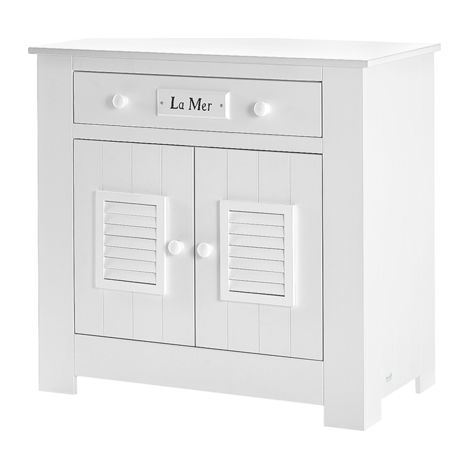 Pinio Marsylia Cassettiera a 2 ante in MDF Bianco