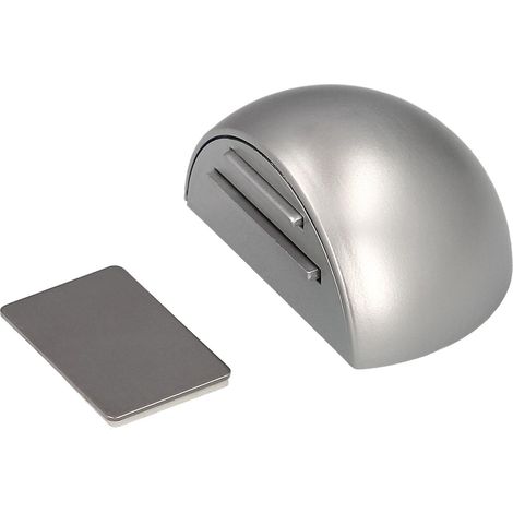 Tope Puerta Adhesivo con Imán Retenedor Cromo Mate (1/4)