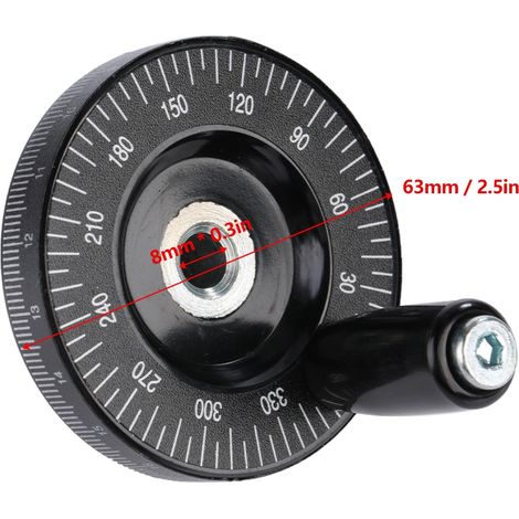 Poignée en Bakélite Pleine 63mm pour Machines Outils, Volant de Réglage de Précision (1/5)