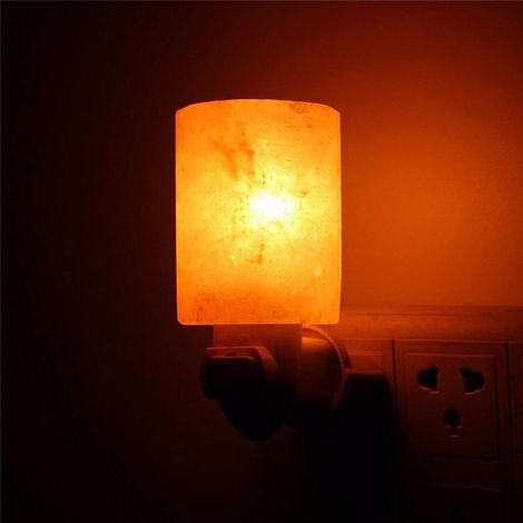 Lampe de sel, veilleuse, pierre de sel sculptée à la main, rose naturel (1/4)