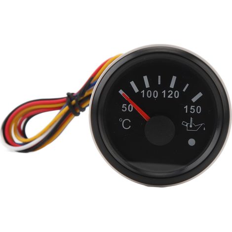 Ortviai Jauge de température d'huile 52 mm, 50-150 °C, éclairage LED multicolore, pour camping-cars, bateaux et embarcations