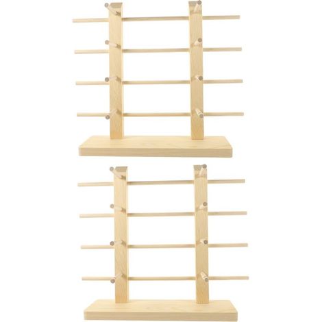 2pièces Présentoir à Lunettes Bois Support pour Montures de Lunettes Vintage pour Magasin et Bureau à Domicile (1/5)