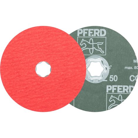 PFERD TOOLS COMBICLICK Keramikkorn Fiberscheibe Ø 125 mm CO-COOL50 für Edelstahl 25 Stk