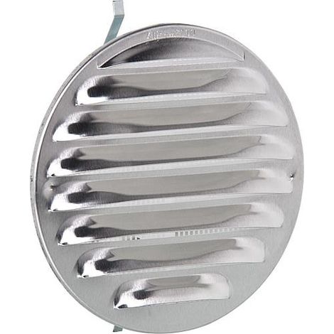 Grille d'aération ronde LGR 100al dim ext 130 mm / Diamètre nominal 100-125 / Alu anodisé