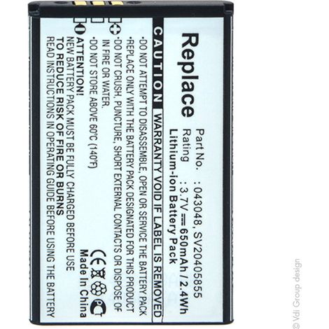 NX - Batterie téléphone 3.7V 650mAh - SV20405855043048D77937843048 (1/4)