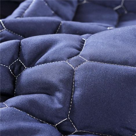 Drap De Matelas De Lit De Massage De Salon De Beauté Avec Trou De Respiration De Visage Bleu Foncé (1/5)