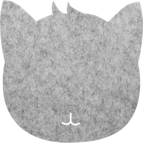 Tapis De Souris En Feutre Forme De Chat - Antistatique Et Anti-poussière - Bureau Ou Maison - 20 X 20 X 0,3 Cm - 1 Pièce (1/2)