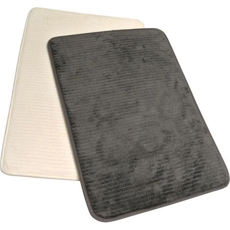 Tapis antidérapant à mémoire de forme Secure Soft - Gris anthracite