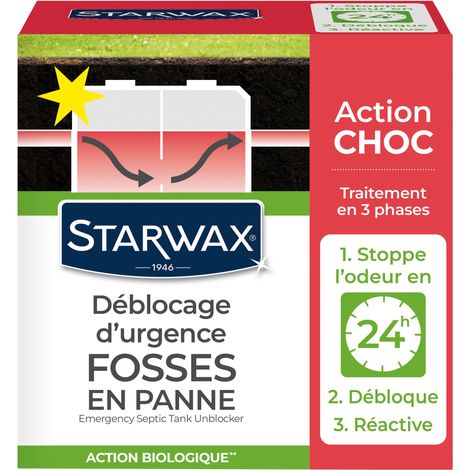 Déblocage d'urgence pour fosses septiques 600g STARWAX