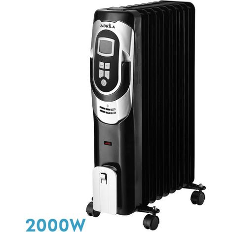 Radiatore elettrico abrila Elegance nero 2000W metallo compatto