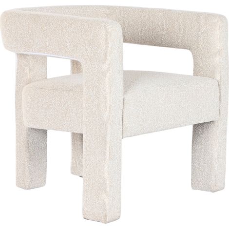 Butaca Madera Poliester 67X61,5X67,5 Bucle Blanco (1/5)