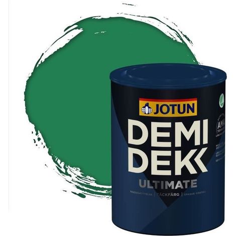 JOTUN - Peinture Bois, Lasure Opaque pour Extérieur et Intérieur Satinée - DEMI DEKK ULTIMATE - RAL 6032 - Vert de Sécurité - 0,75L (1/2)