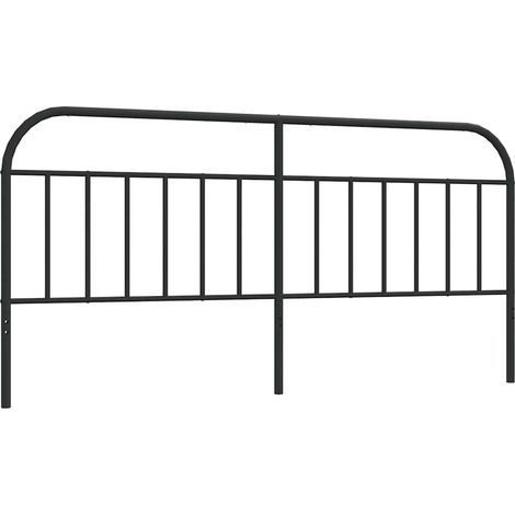 Maison Exclusive - Cabecero de repuesto de metal negro 193 cm (1/5)