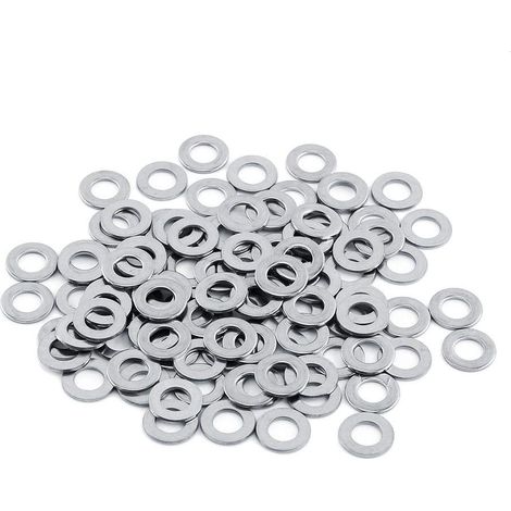 100 pcs 304 Acier Inoxydable Métrique Rondelles Plates Vis Kit De Réparation Outil M3/M4/M5/M6/M8/M10 (M8). (1/3)
