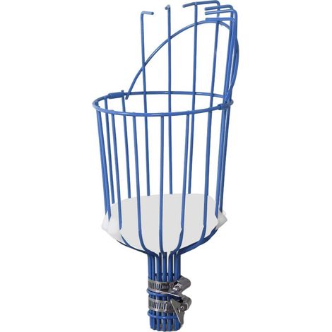 Panier à fruits amovible, outil multifonctionnel résistant à la corrosion, accessoire de récolte tubulaire bleu de 3 cm de diamètre. (1/5)