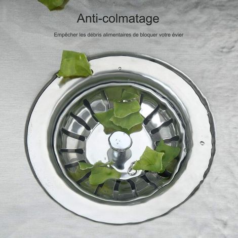 Filtre à Évier de Cuisine, Filtre Bouchon Crépine d'Évier, Acier Inoxydable Égouttoir D’évier pour Votre Cuisine Salle Bain-Diamètre 80mm (2 Paquets) (1/3)