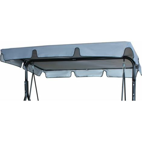Housse de rechange pour auvent universel à 3 vantaux (auvent seul) 164 x 114 x 15 cm gris (1/5)