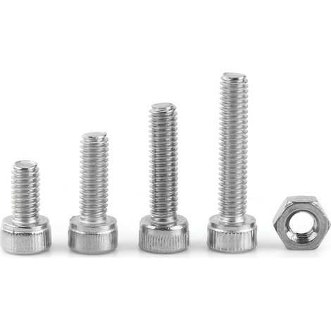 Ensemble de 480 vis et écrous à tête hexagonale en acier inoxydable SS304, M2, M3, M4 (1/5)