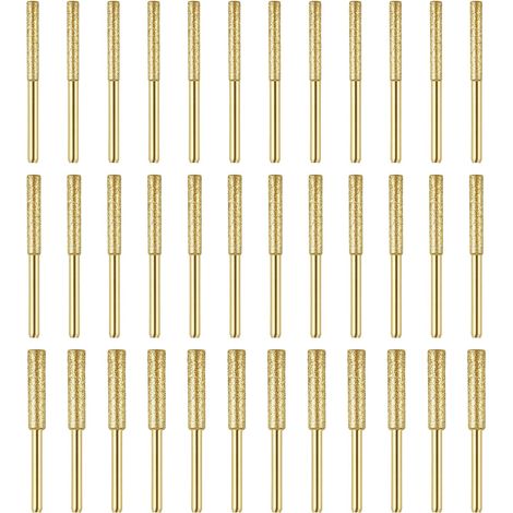 36-teilige Schleifsteinfeile für Kettensägen, 4,0 mm/4,8 mm/5,5 mm Kettensägenkettenfeile, Schleif- und Schärfzubehör für Benzin- und Elektrokettensägen, langlebig und effizient (1/5)