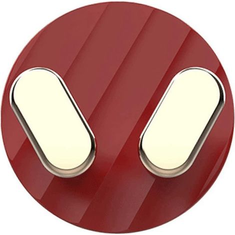 Support de prise électrique multifonctionnel adhésif sans perçage pour porte, mur, salle de bain, organisateur de brosses à dents, système de rangement mural (rouge) (1/5)