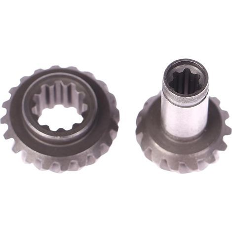 Lot de 2 têtes d'engrenage bimétalliques avec sept ou neuf dents pour débroussailleuses alimentées par carburant et coupe-bordures, pièces de rechange pour tondeuse à gazon (dents régulières) (1/5)