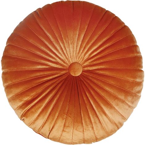 Tapis de sol rond en peluche citrouille, tatami épaissi en peluche, tapis de chaise de bureau (orange) (1/5)