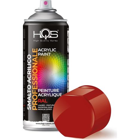 HQS Bomboletta di Vernice Spray Acrilica Ral 3000 - Rosso Fuoco