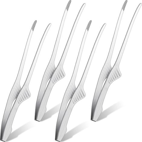 Pinces à barbecue coréennes et japonaises, ustensiles de cuisine antidérapants en acier inoxydable pour servir les aliments, les salades et pour le camping - AquaForge (1/5)
