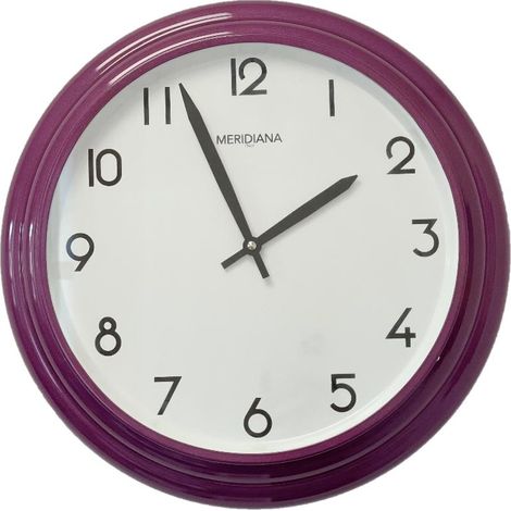 Orologio da Parete in Metallo Tondo Melanzana 37 cm (1/2)