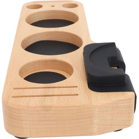 Stazione di pressatura del caffè, dispenser in legno compatibile con dispenser da 51 mm, 53 mm e 58 mm, accessorio multifunzionale (1/5)