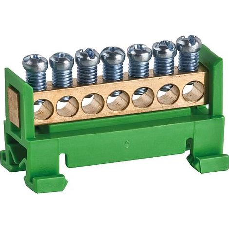 Borne de neutre et terre jaune-vert, type 60/S 7 1 pc (1/2)