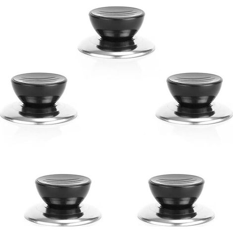 5 Pcs Boutons Universelle CuisinePoignée Couvercle CasseroleBouton de couvercleUstensiles de Cuisine Remplacement Boutons UniversellePour Poêle Marmite (1/5)
