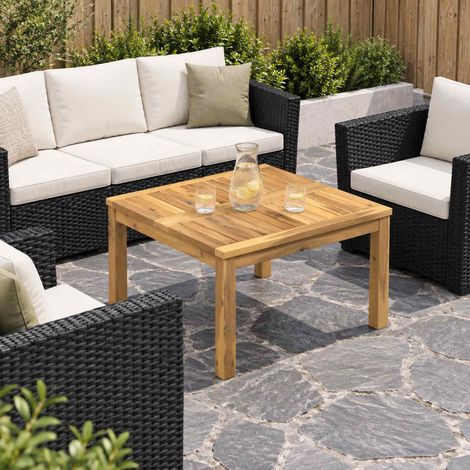 vidaXL Coffee Table Whitewash 60 x 60.5 x 36 cm Solid Acacia Wood (1/5)