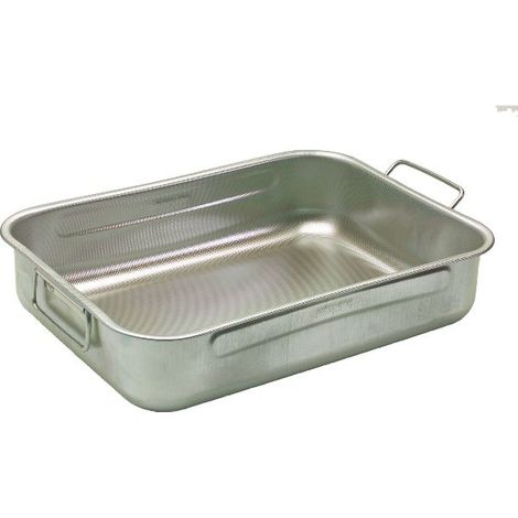 Teglia rettangolare da forno alta in acciaio inox 25x19x7 cm