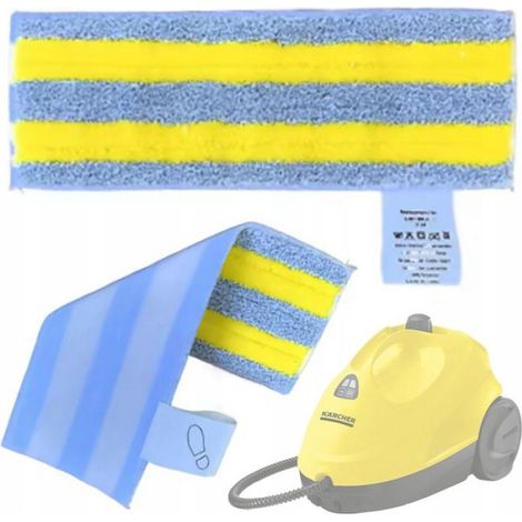 Chiffon De Sol - Microfibre Jaune - Fixation Velcro EasyFix - Compatible Avec Nettoyeurs Vapeur SC1 À SC5 - 1 Pièce (1/4)
