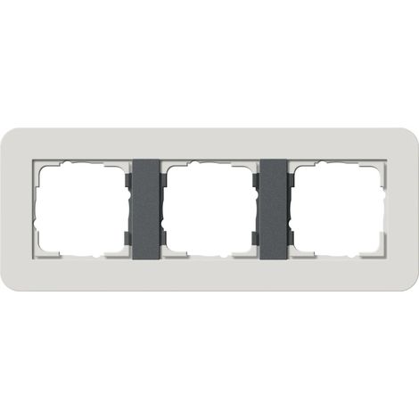 Gira Abdeckrahmen 3f Gira E3 Hellgrau/Anthrazit [0213421], 0213 421